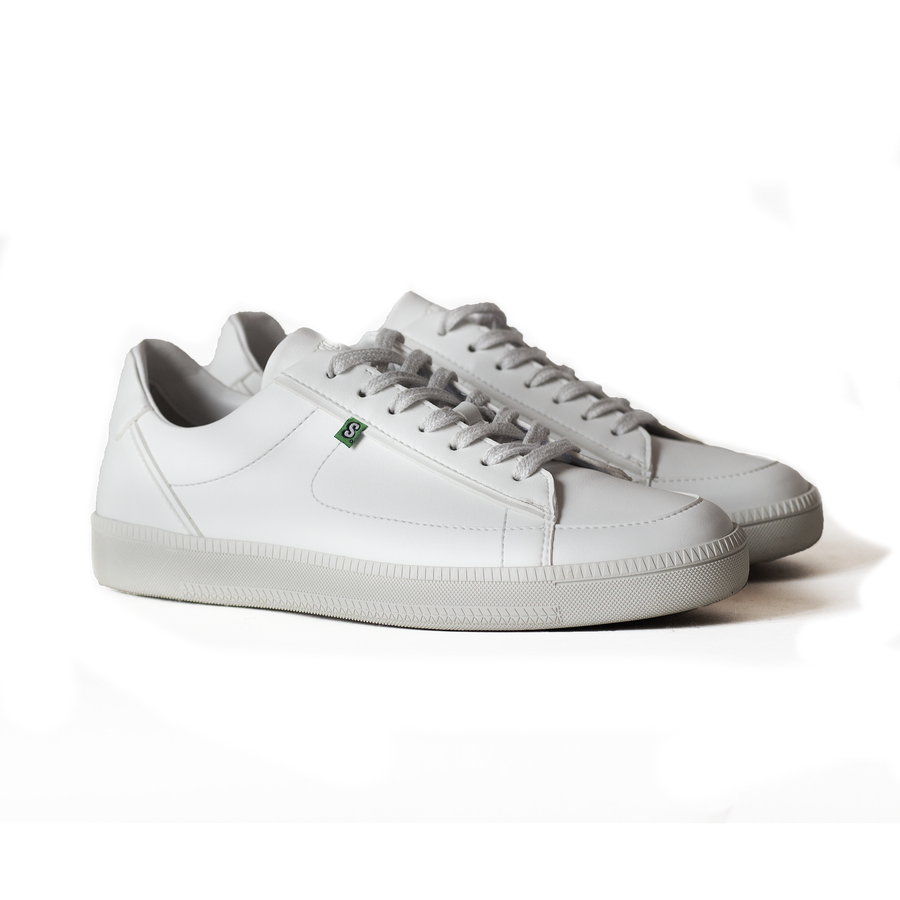 wdf - Eco-responsible and ethical vegan women's sneaker, white sneaker, vegan shoes, recycled sole